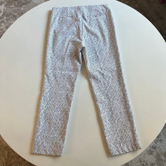 CROSBY. Dress Pants, Stretchy, White & Brown, Medium, Straight Leg - Picture 3 of 4